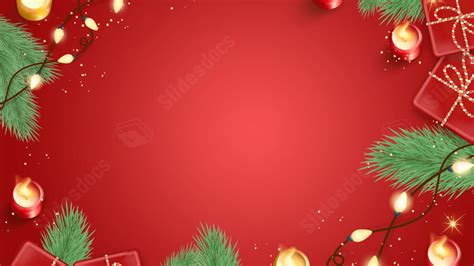 Stereoscopic Red Gift Festival 3d Christmas Powerpoint Background For Free Download - Slidesdocs