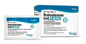 Testosterone Gel, 1.62% CIII Contains 20.25 mg of testosterone in 1.25 grams of gel per unit ...