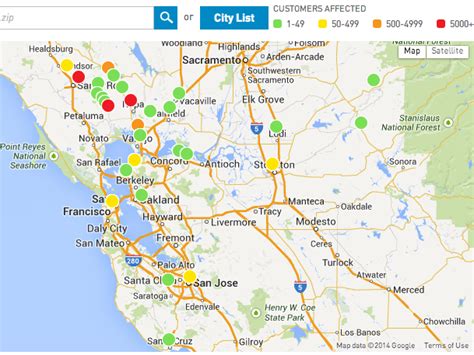 Here's A Look At The Post-Earthquake Power Outages Near San Francis...