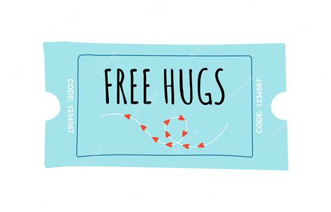 Premium Vector | Free hugs coupon