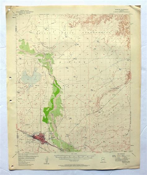 Winslow Arizona Vintage Original USGS Topo Map 1954 15-minute Topographic - Etsy