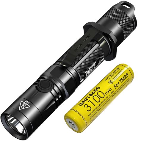 NITECORE P12GTS 1800LM CREE LED Ultra Compact Tactical Flashlight +Rechargeable 18650 Battery ...