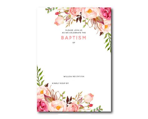 Printable Baptism Invitations - Printable Blank World