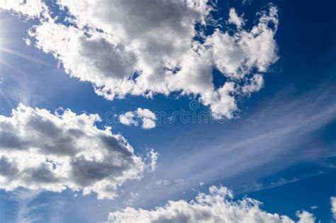 Photography on Theme White Cloudy Sky in Unclear Long Horizon Stock ...