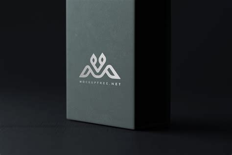 Logo on a Box Mockup - Mockup Free