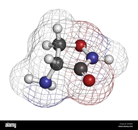 Cycloserine (D-cycloserine) tuberculosis drug, chemical structure ...