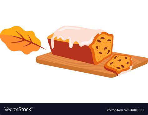 Bread on cutting board Royalty Free Vector Image