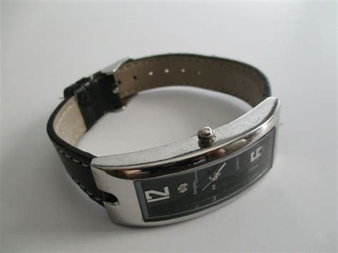 Sergio Diamond Women's Watch Analog Buckle Band Black & Silver Tone WORKS! - Wristwatches