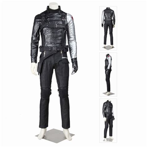 Captain America 2 The Winter Soldier Cosplay Costume Bucky Barnes Suits