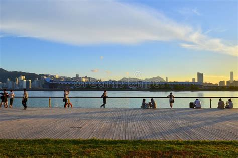 8 Aug 2013 the Waterfront Boardwalk in Kwun Tong Promenade Editorial ...