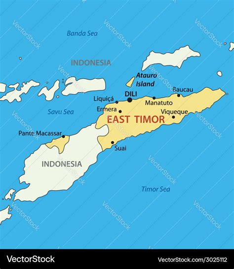 East timor - map Royalty Free Vector Image - VectorStock