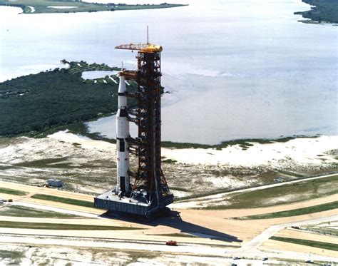 APOLLO 11 SATURN V ROLLS OUT TO LAUNCH PAD 39A - 8X10 NASA PHOTO (EP-362)