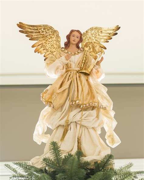 Gold Angel Tree Topper | Angel christmas tree topper, Angel tree, Angel tree topper