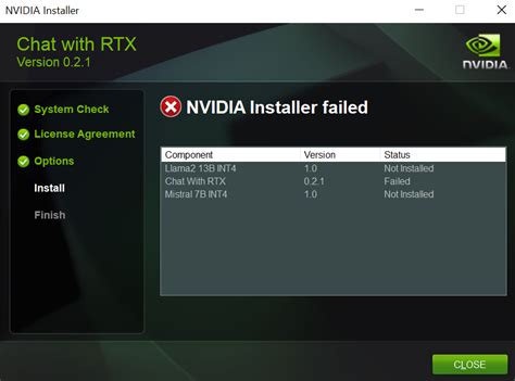 Chat with RTX NVIDIA installer failed - AI Foundation Models and ...