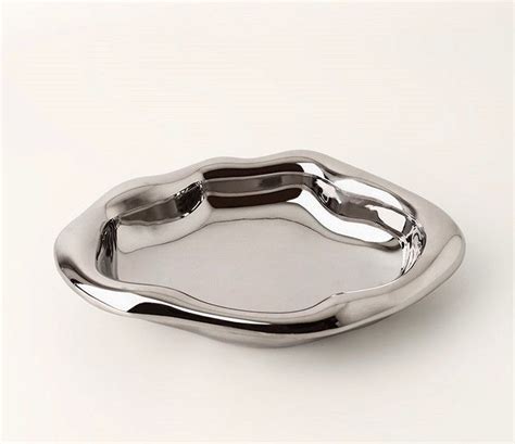 Metallic Silver Decorative Tray | Tray, Metallic silver, Decorative tray