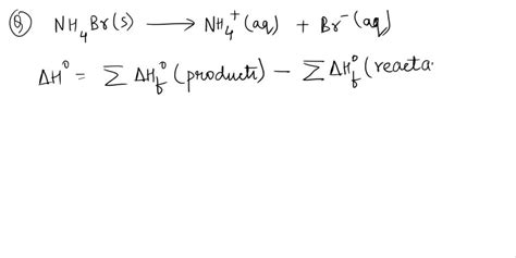 SOLVED: The salt ammonium bromide dissolves in water according to the ...