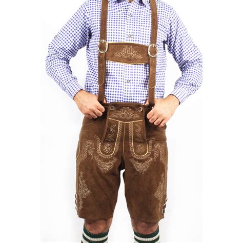 Herren Bavarian German Lederhosen Brown - Lederhosen Wears