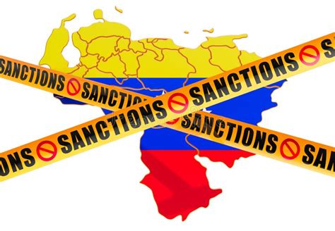 Sanctions Concept with Map of Venezuela, 3D Rendering Stock ...