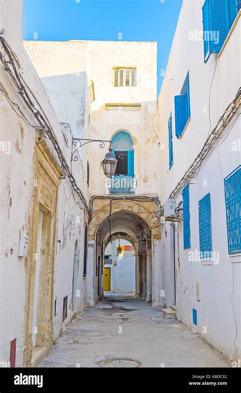 Medina of Tunis is historic location with preserved old mansions ...