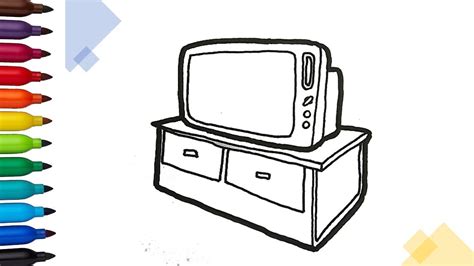 Vẽ cái tivi (cái vô tuyến) | Draw a television - Step by Step | Drawing ...