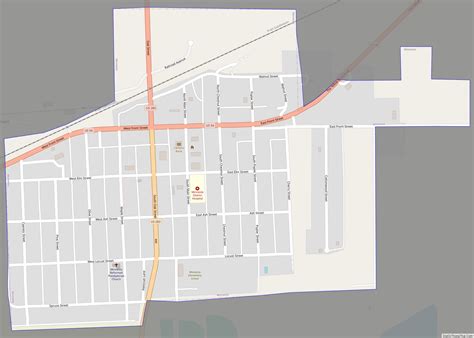 Map of Minneola city, Kansas