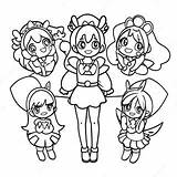 Glitter Force Team Coloring Page 5940 4711 sketch template