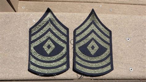 WW2 US ARMY RANK Insignia First Sergeant 1st grade Sgt Chevron match ...