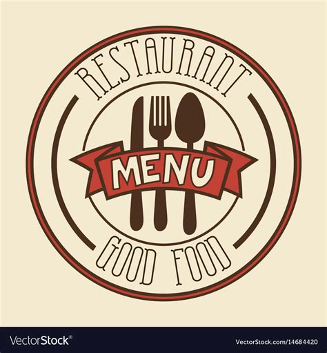 Restaurant menu sign Royalty Free Vector Image