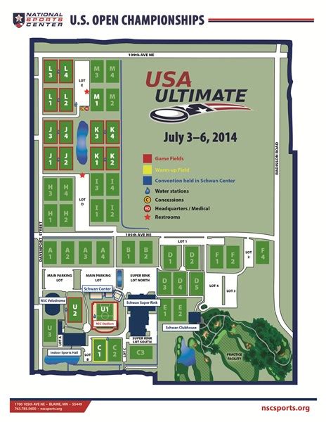 Event Field Map | Play USA Ultimate