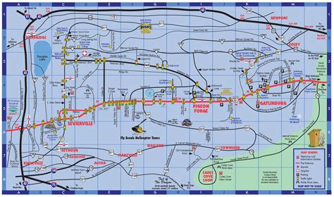 Detailed Map Of Downtown Gatlinburg