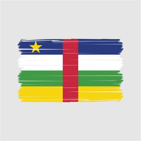 Central African Flag Vector. National Flag Vector 11482372 Vector Art ...