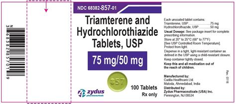 Triamterene and Hydrochlorothiazide - FDA prescribing information, side ...