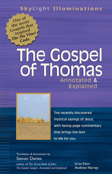 The Gospel of Thomas: Annotated & Explained eBook by Stevan Davies ...