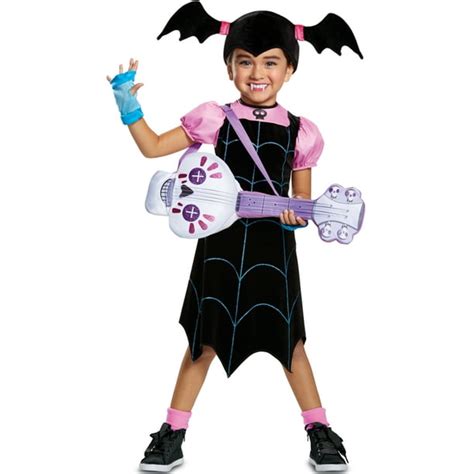 Girls Disney Vampirina Web Dress Classic Fangs And Spookylele Costume Bundle - Walmart.com ...