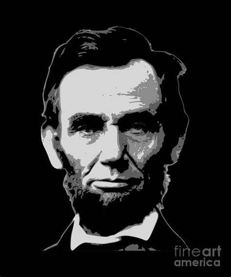 Abraham Lincoln Black and White Digital Art by Filip Schpindel - Pixels