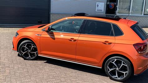 Dutch (NL) review Volkswagen NEW Polo R-line in 4K Energic Orange 17 inch Bonneville - YouTube