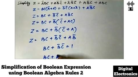 Boolean Algebra Examples