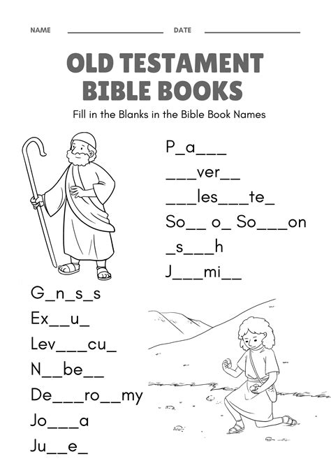 Great Printable Books of the Bible Activity Sheets - Help My Kids Are ...