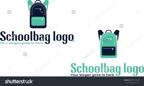 School Bag Creative Company Logo Designchildren Stock Vector (Royalty ...