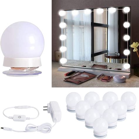 Hollywood Style Vanity Makeup Mirror Lights Kit 10 Bulbs