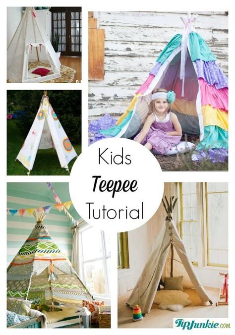 11 Easy DIY Play Tents for Kids | Teepee kids, Diy kids teepee, Teepee tutorial