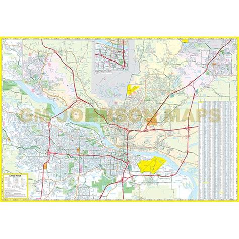 Little Rock, Arkansas Street Map - GM Johnson Maps