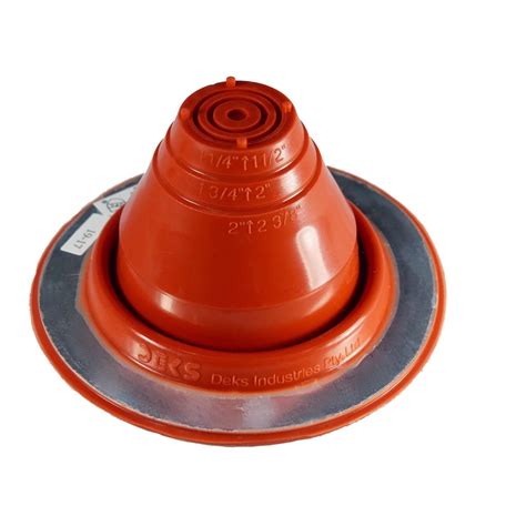 #1 (1/4\"- 2-1/2\") RED Round High Temp Silicone Flexible Pipe Flashing (Roof Jack, Pipe Boot ...