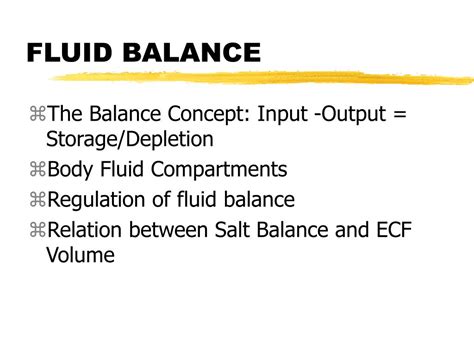 PPT - FLUID BALANCE PowerPoint Presentation, free download - ID:915302