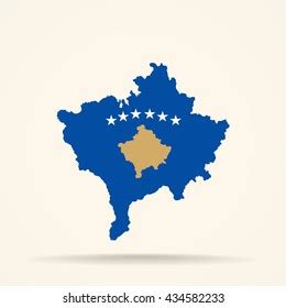 Map Kosovo Kosovo Flag Colors Stock Vector (Royalty Free) 427161934 | Shutterstock