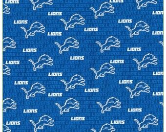 Detroit Lions Fabric | Etsy