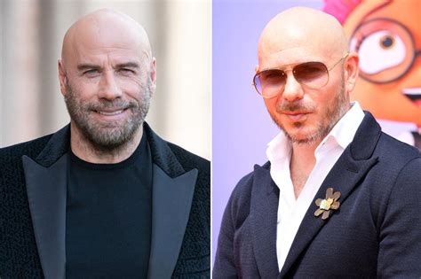 John Travolta says Pitbull encouraged him to go bald