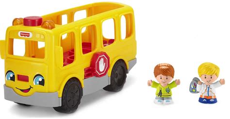 Fisher-Price Little People School Bus Toy with Lights Sounds and 2 ...