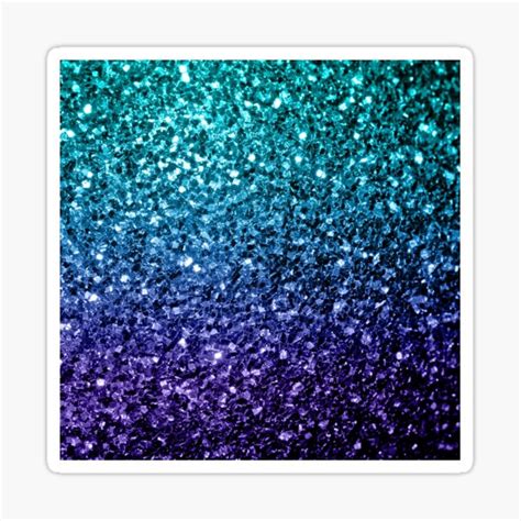 "Aqua blue ombre faux glitter sparkles" Sticker by PLdesign | Redbubble