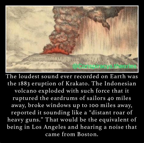 The loudest sound ever recorded on Earth was the 1883 eruption of ...